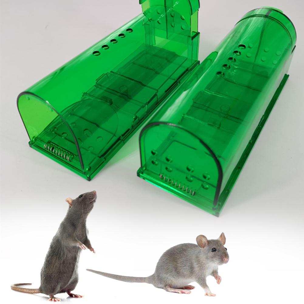 Smart Self-locking Mousetrap Safe Firm Transparent Mouse Catcher Control Cage Mice Rodent Catcher Mouse Trap No Kill Animal