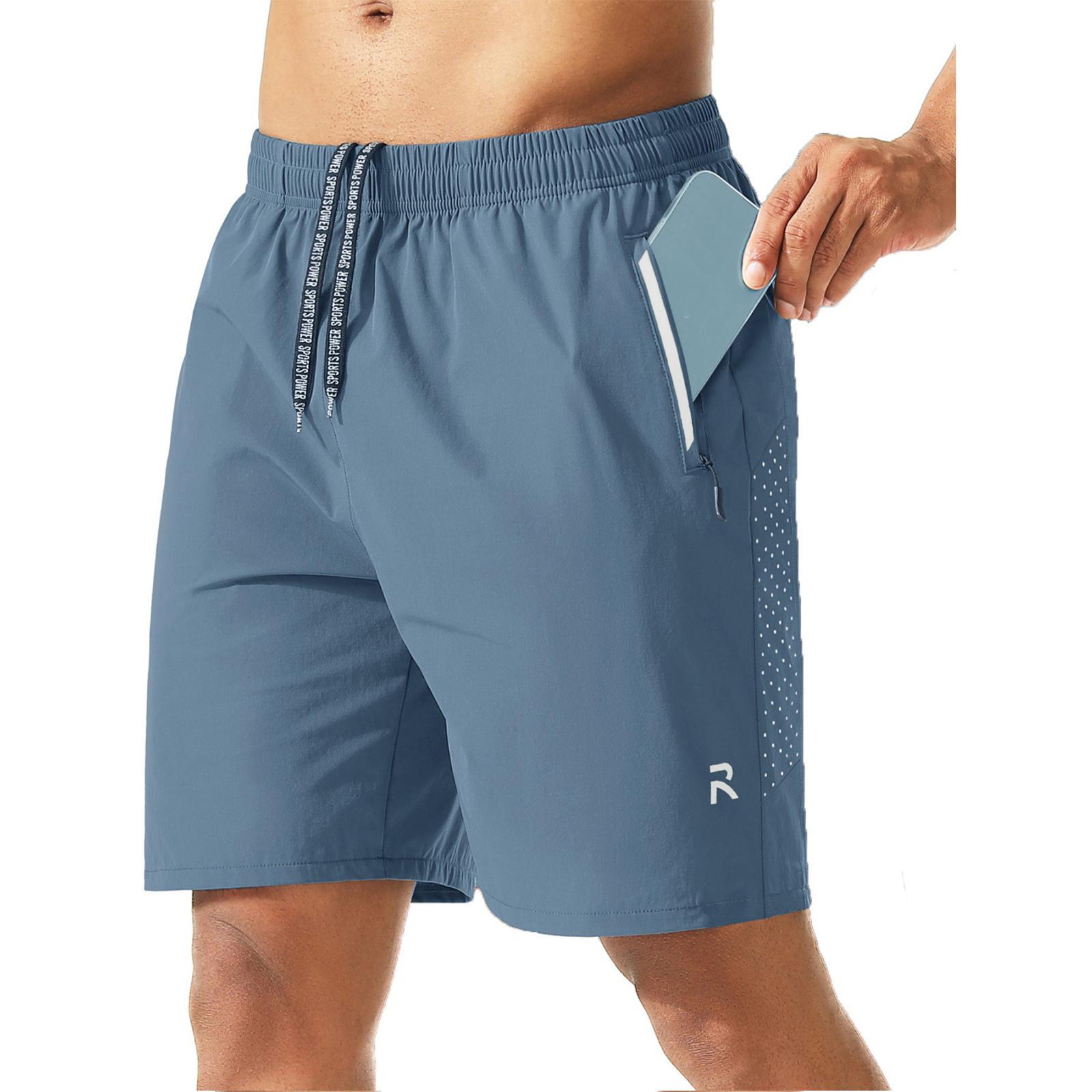 Men s Quick Dry Stretch Shorts with Zip Pockets and Drawstring Waist for Sports and Casual Wear M