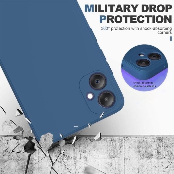 Hülle - Samsung - Galaxy A05 - Flüssigsilikon - Marineblau - Matter Effekt