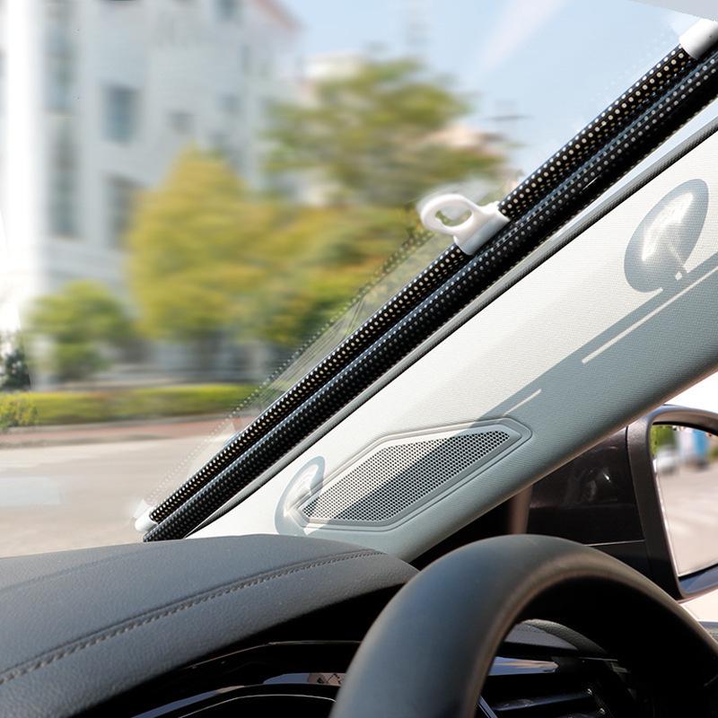 Automatic Car Sunshade Heat Insulation Roller Blinds - Dual-purpose Window Curtains Block Sunlight At Home and In the Car.