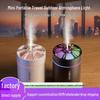 Qianzhiya USB Mini Humidifier - Large Mist, Colorful, Low Noise for Home & Car