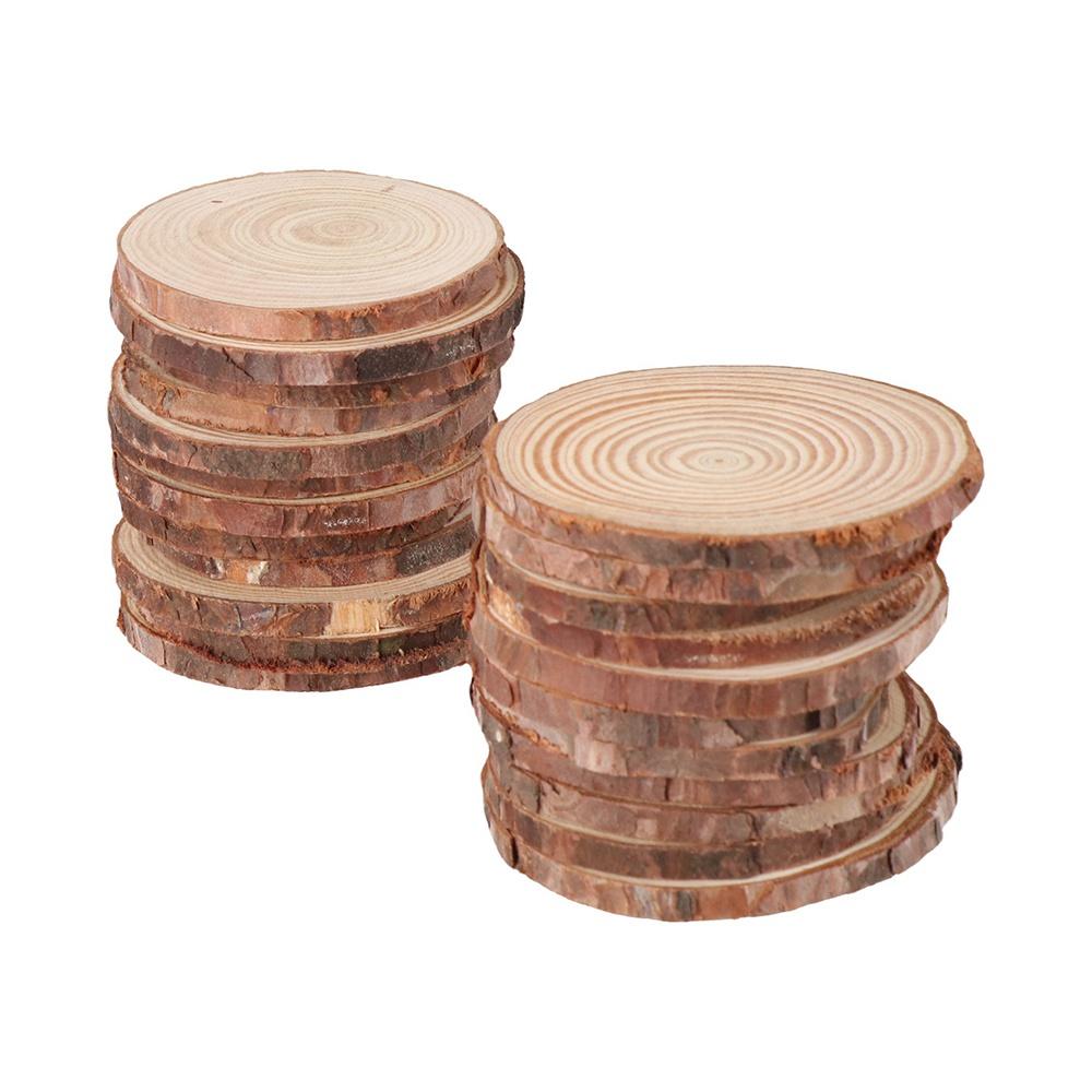 Board Wedding Party DIY Wooden Drawing Board Natural Round Pine Round Wooden Slices Unfinished Wood