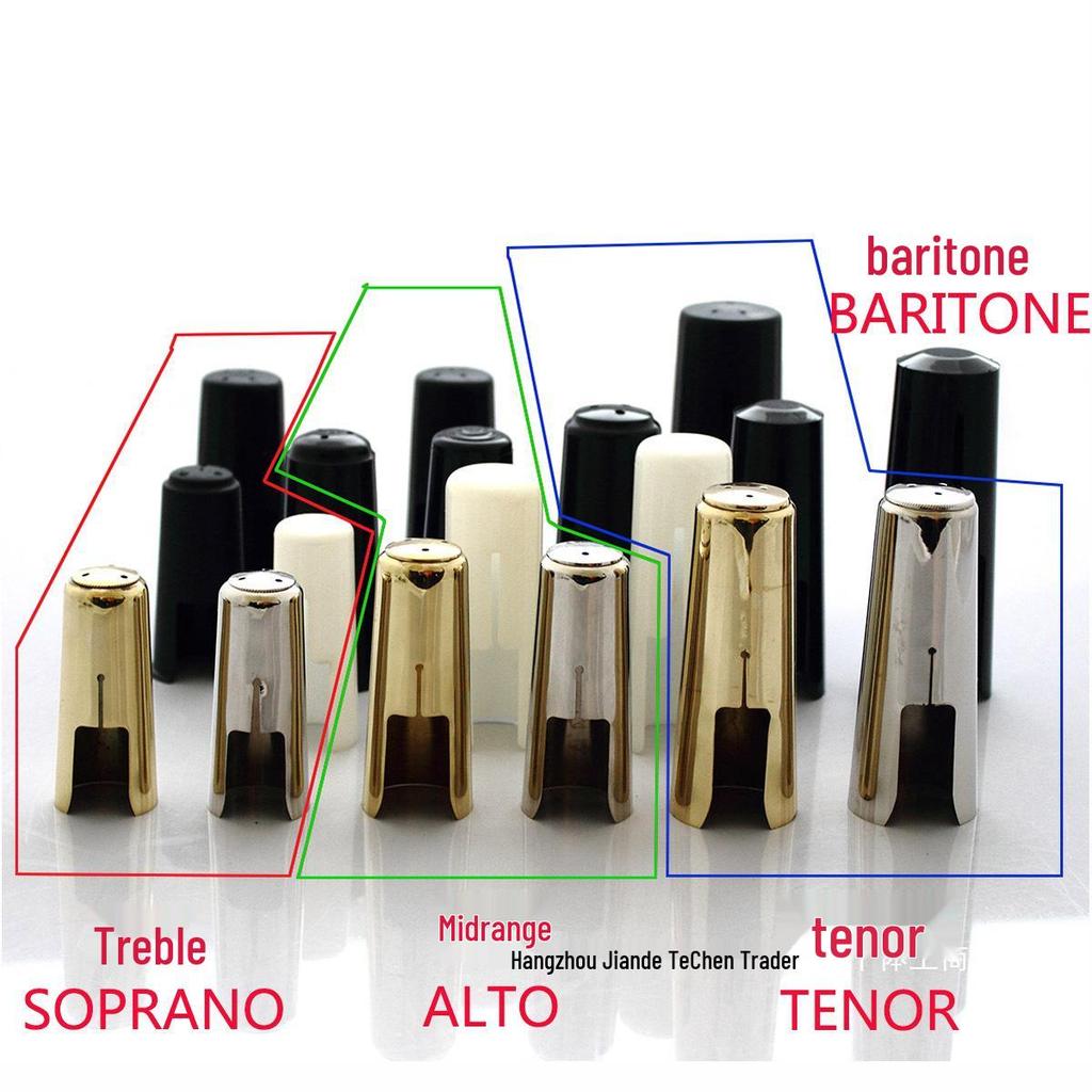 B-flat High-pitched Saxophone Ebonite Mouthpiece Cap with Metal Ligature