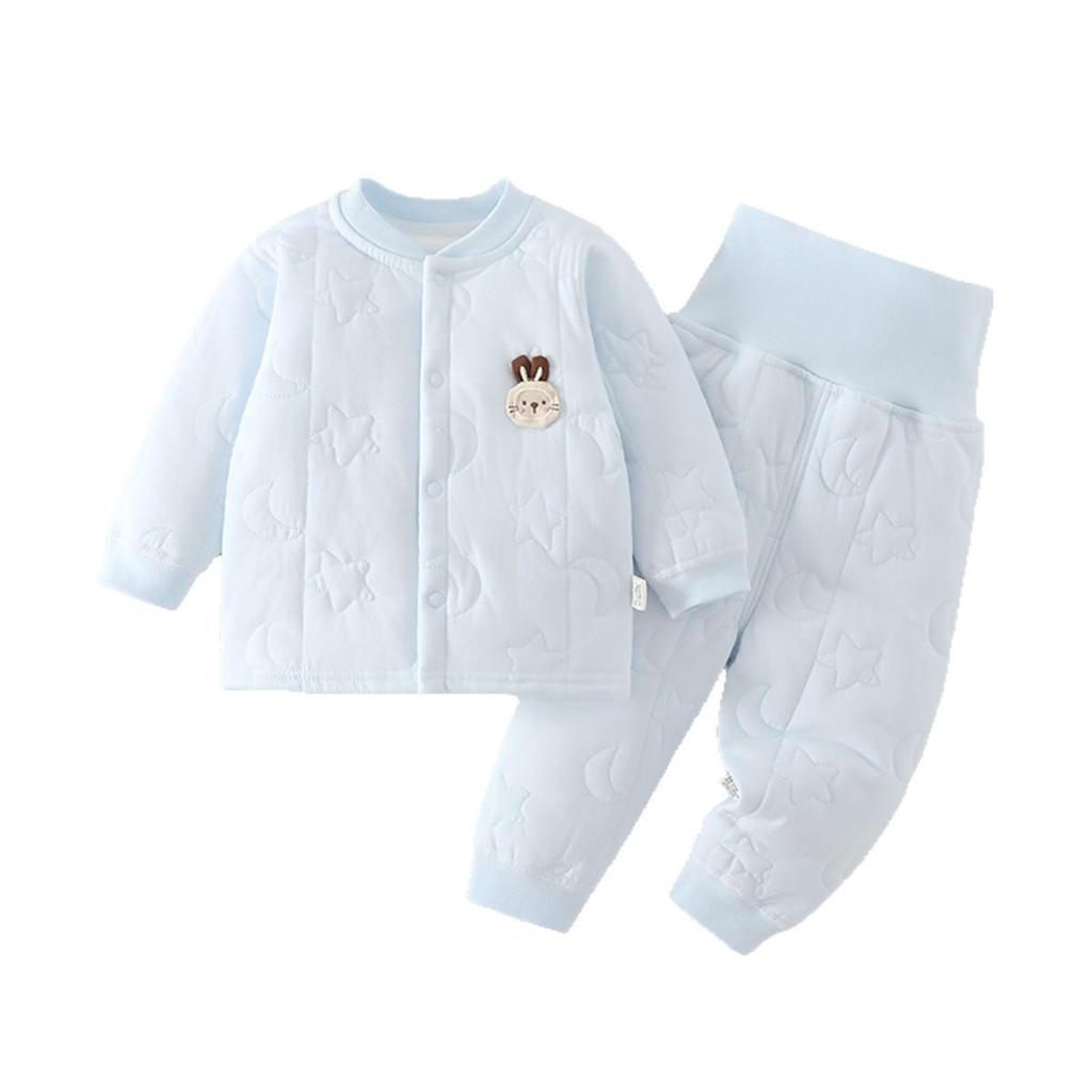 Jingqi Gestepptes Baby-Set - Herbst/Winter Warm Geteilte Kleidung & Unterwäsche