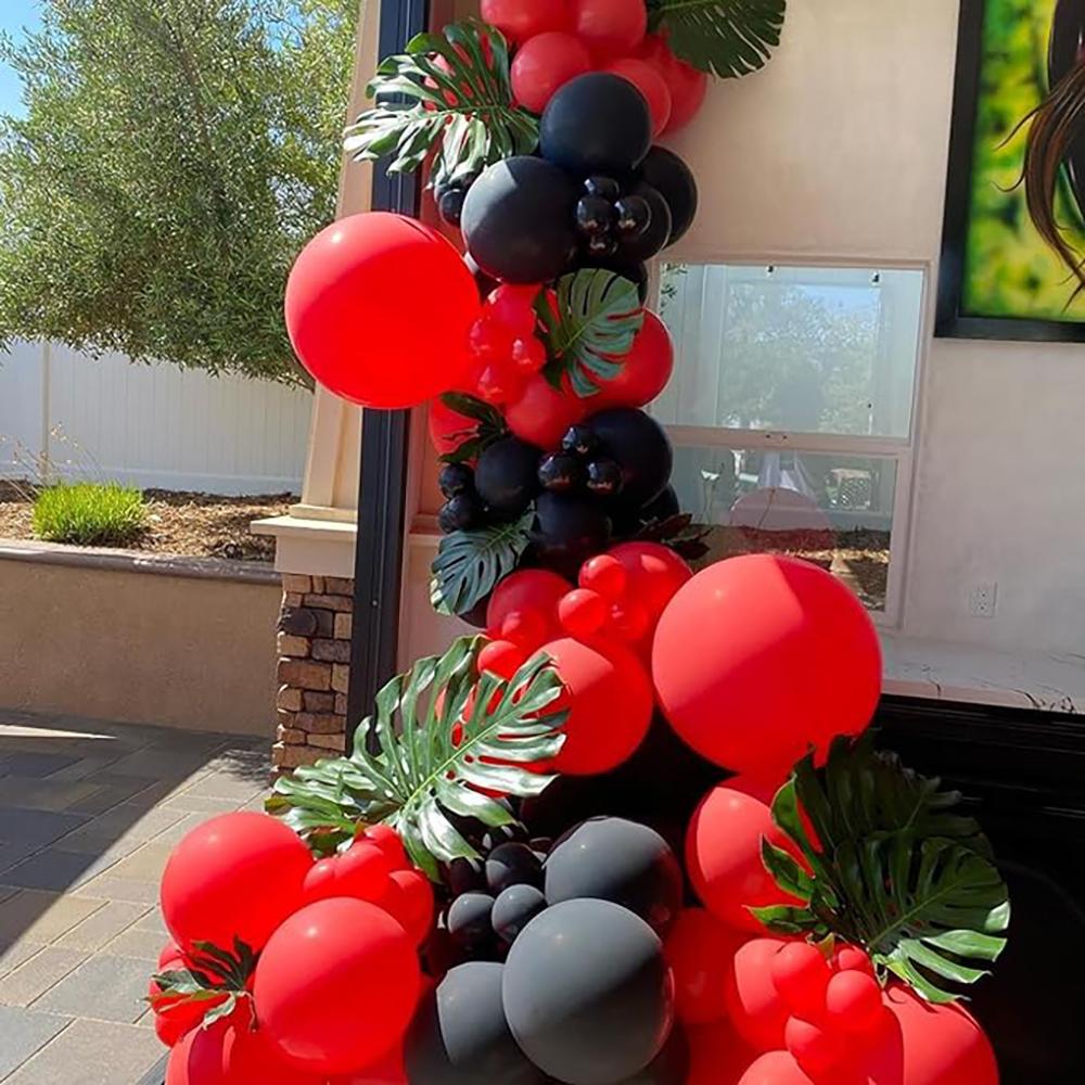 Black Red Balloons Garland Kit 2026 New Year Party Decor Balloon Arch Birthday Party Baby Shower Wedding Anniversary Decoration