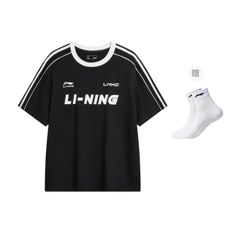 Li Ning Sports Fashion Collection T Shirt Unisex Black AHSU657-2
