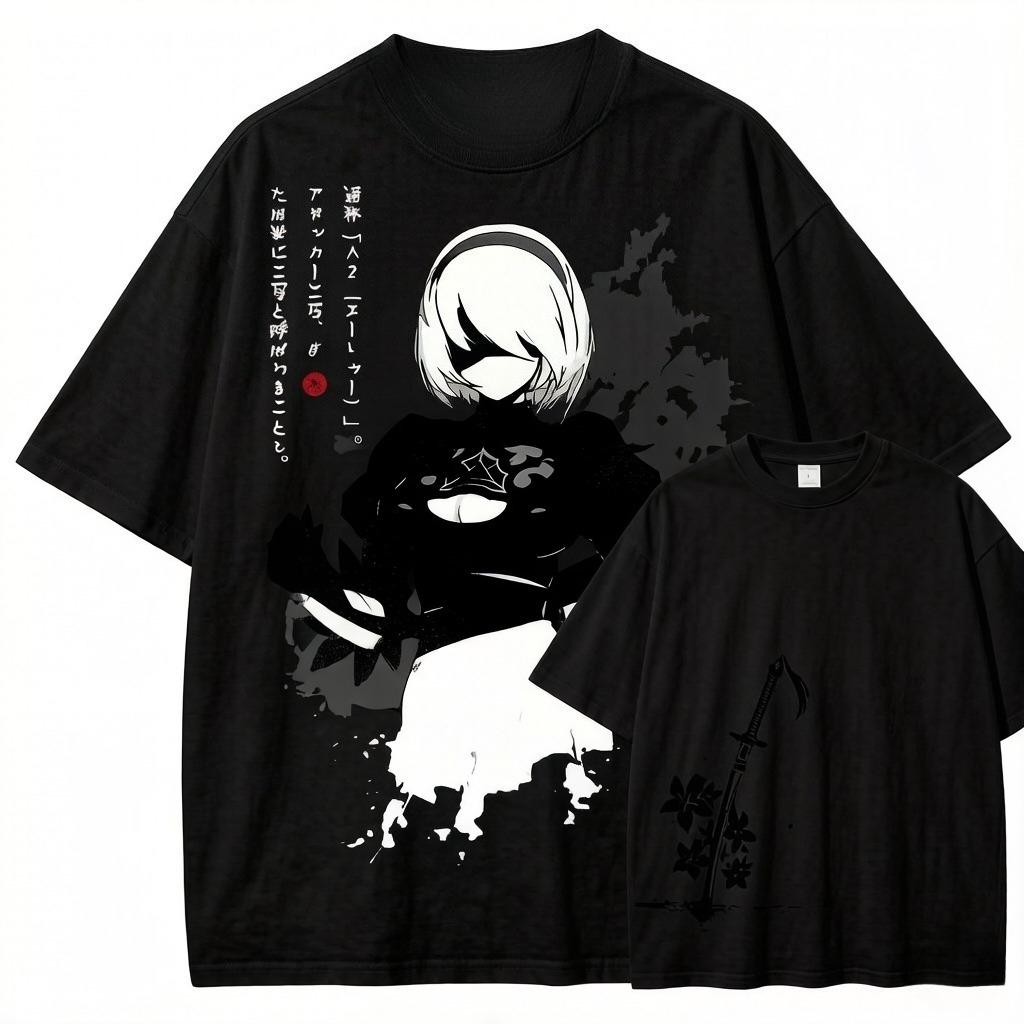 

Pattern Printed T-Shirt For Both Men and Women Trendy Streetwear Takeshima Ling Windbreaker 3XL
