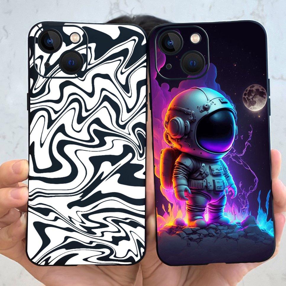 For iPhone 13 A2633 Case Planetary Astronaut Soft Silicone Back Cover Coque For Apple iPhone 13 Mini 13 Pro 13Pro Max Phone Case