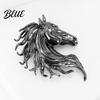Anti-rust Brooch Pin Retro Style Horse Head Design Anti-oxidation Sophisticated