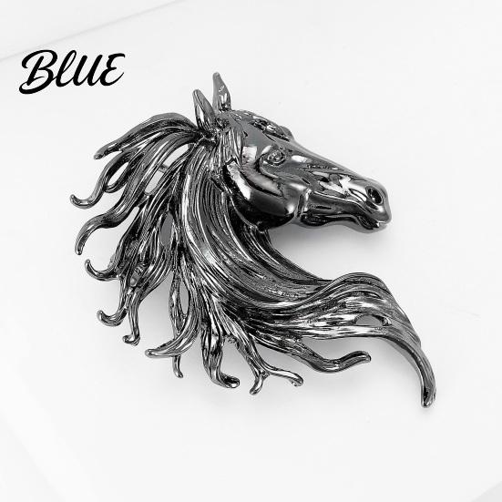 Anti-rust Brooch Pin Retro Style Horse Head Design Anti-oxidation Sophisticated