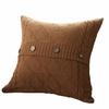 Knitting Button Fashion Throw Pillow Cases Cafe Sofa Cushion Cover Home Decor