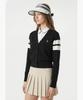 Munsingwear Women'S V-Neck Colorblock Cardigan Black Mr122Lsw15