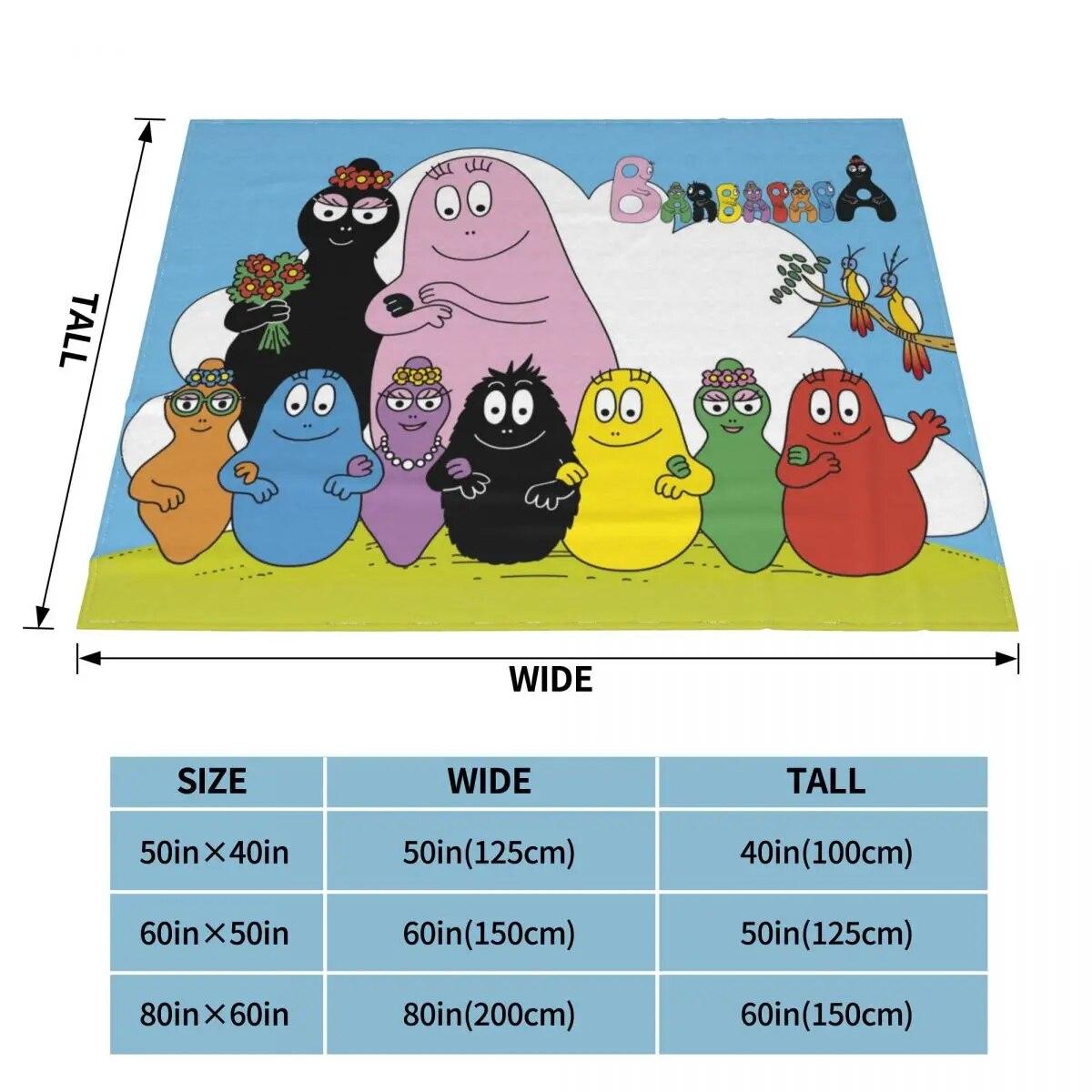 

Les Barbapapa аниме мультфильм одеяло флисовое летнее одеяло для родителей и детей с анимацией ультра-мягкие пледы для постельных принадлежностей офисные покрывала 75x100cm 30x40in
