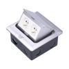 Up Floor Box Aluminum Alloy Ground Desktop Socket Waterproof Electrical Outlet 2 Way 250V J28