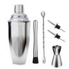 6Pcs Bartender Kit Stainless Steel Cocktail Shaker Mixing Stick Bar Tool Set for Drink