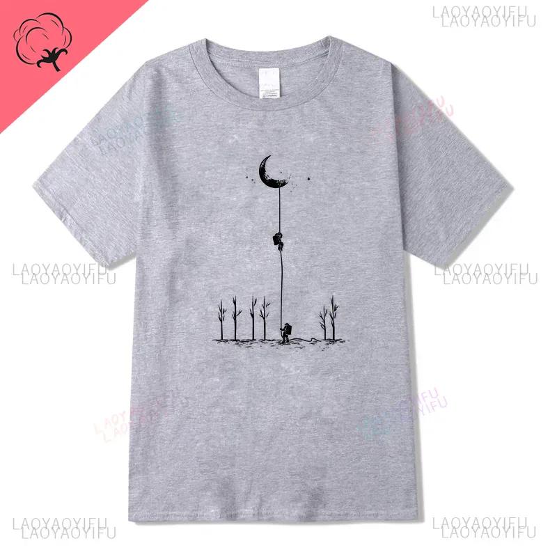 Quality Cool Funny Astronaut Print Casual Loose for Men Oneck Streetwear T Shirt Summer Casual Harajuku Mens Tshirt Top
