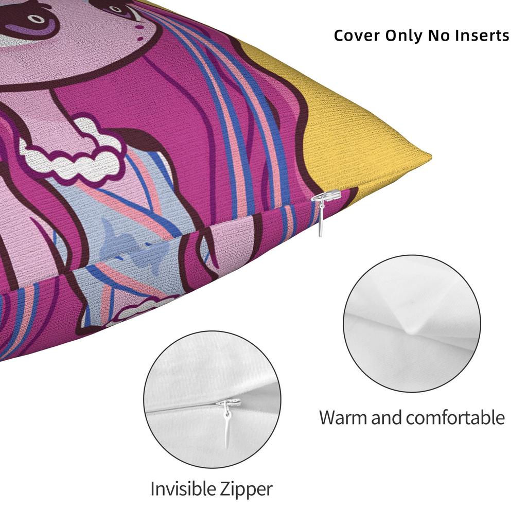 Chisa Wuthering Wave Pillow Case Kawaii Pillow Cover Square Pillowcases For Living Room Chair