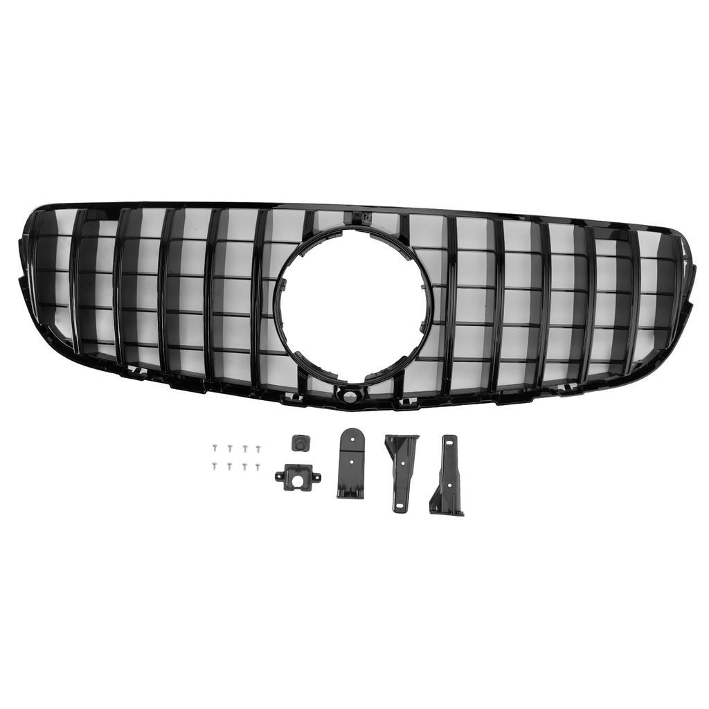 GT Style Front Bumper Grill Grille Fit Mercedes Benz GLC X253 C253 2015-2019
