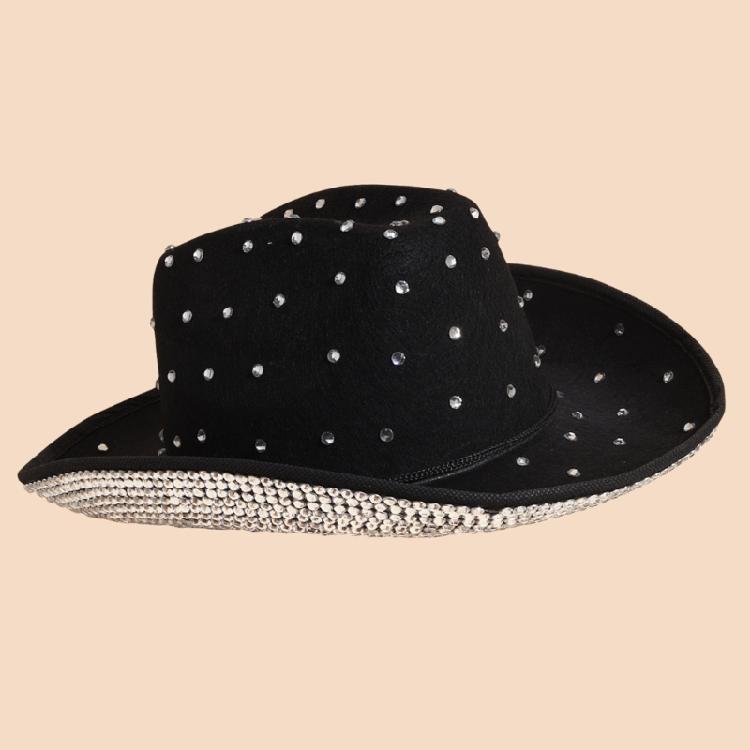 Cowgirl Hat Sparkly Cowboy Hat Panama Hat for Parties Music Festivals