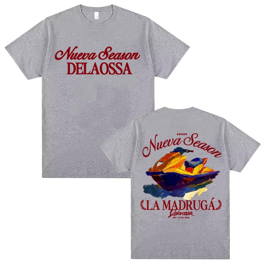 2026 Rapper Delaossa NUEVA SEASON La Madruga Merch Tshirts Men Women Fashion Vintage Style Short Sleeve T Shirt Streetwear