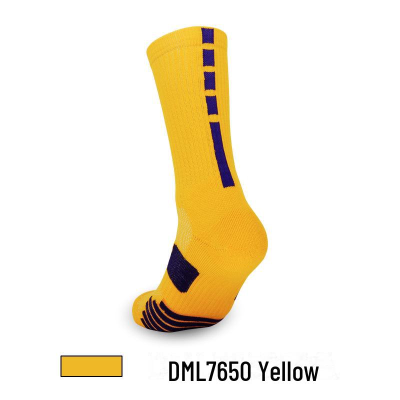 Men's High-Top Basketball and Running Elite Socks with Cushioning
