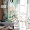 Summer Tropical Palm Leaf Watercolor Voile Sheer Curtains Living Room Window Tulle Curtain Kitchen Bedroom Drapes Home Decor