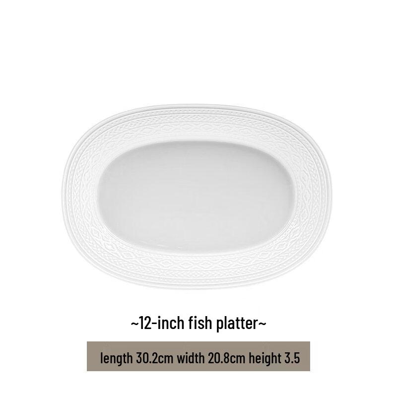 

Wutuo French Embossed Fish Plate