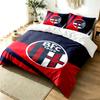 Bologna Football Club 3pc Duvet Cover Set Simple Modern Bedding Set Wrinkle Resistant Soft Fabric All Season Use a perfect gift