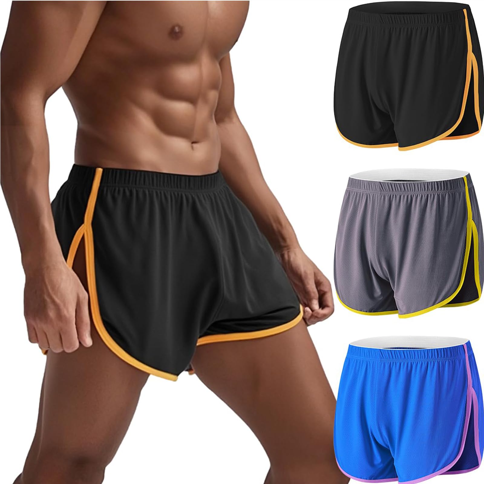 

Мужские трусы-шорты ZONBAILON, Сетчатые, Быстросохнущие, Большого размера, Боксеры с разрезами, Дышащие, Идеальны для летнего домашнего отдыха