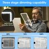 Neck Wear Magnifier Glass LED Magnifying Hands Free Full Page Reading Magnifier 7.5 X 10.2 Inch for Elderly Reading Magnifier