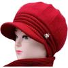 In the elderly winter hat female grandma rabbit wool old man hat mother fleece warm hat old lady knitted hat