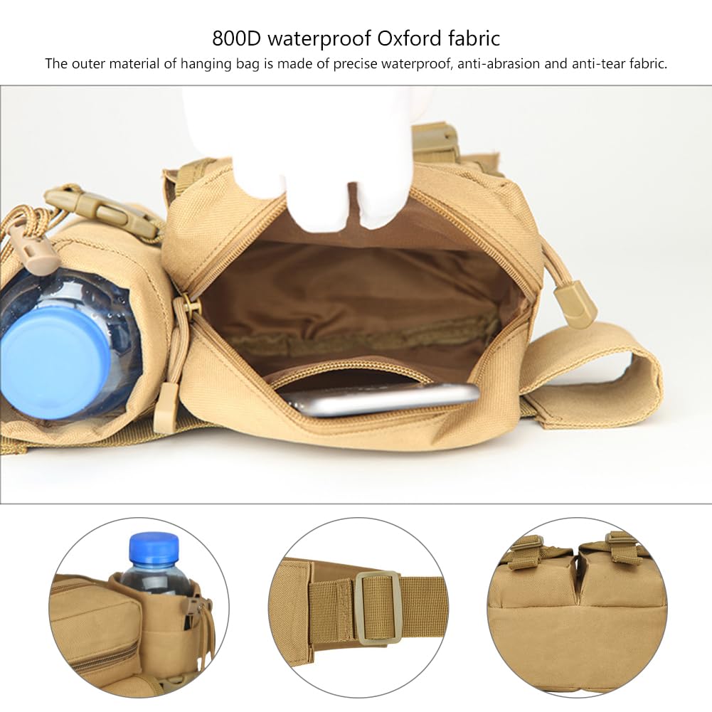 HARUMAKI Waist Military Vertical Large Body Adjustable Front Pocket for Shoulder Hip Perfect for and Other 4L Capacity 2-Way Bag, Multifunctional,