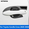 For Toyota Corolla Cross -2025 2026 Carbon Fiber Side Door Handle Bowl Cover Trim Protector Exterior Accessories Car Styling