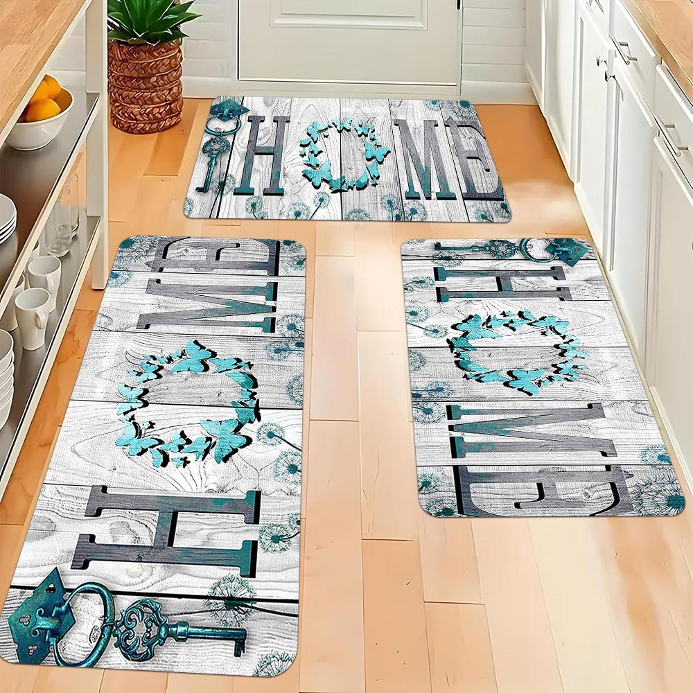

1Pcs Anti Fatigue Kitchen Rugs, Blue Butterfly Print Waterproof Non-Slip Thick Cushioned Kitchen Mat Heavy Duty Comfort Standing Mat for Kitchen 40*60cm