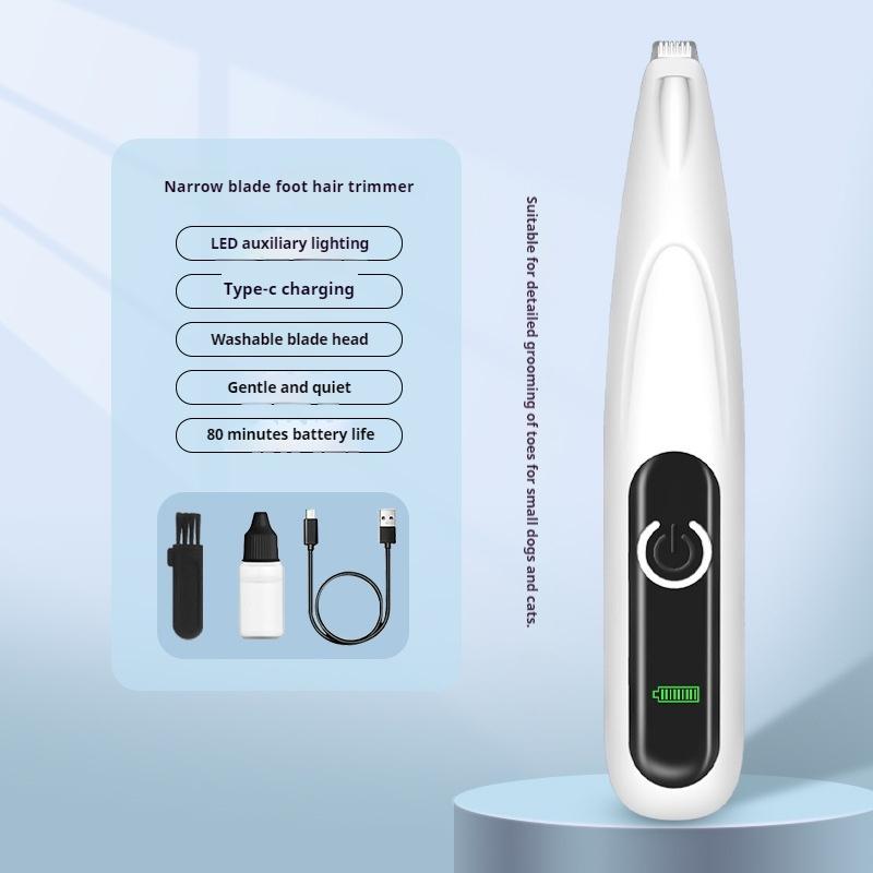 Cat Foot Shaving Hair Dogs Foot Shaving Hair Rechargeable LED Light Waterproof Hair Shaving Foot Shaving Hair Pet Electric Clipper Electric Clipper