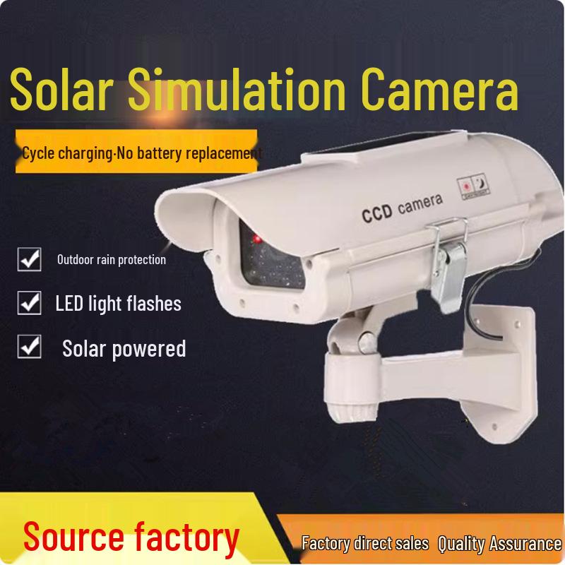 Solar-Powered Outdoor Fake Camera with Light and Motion Sensor