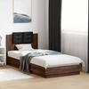 VidaXL Bed Frames with Headboard and LED Lights, Slat Base, Single Bed, Adult Bedroom Bed 3210030