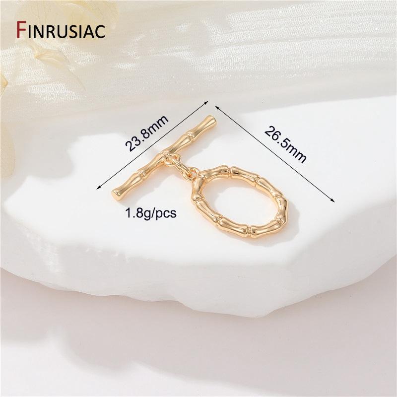 Multie Styles 14K Gold Plated Brass Toggle OT Clasps Connectors For Bracelet Necklace Accessories DIY Jewelry Making Supplies 2 Sets