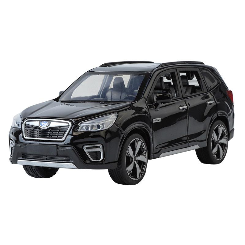 

1/30 Subaru Forester SUV Легкосплавна модель автомобіля Лита під тиском металева позашляхова модель автомобіля Симулятор звуку та світла Дитяча іграшка в подарунок чорний