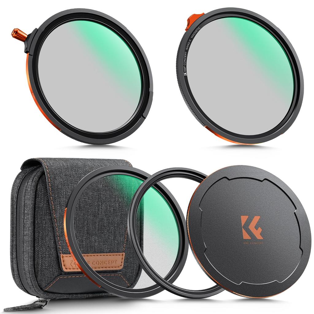 CONCEPT 72mm Magnetic Filter True Color CPL Variable Black Mist Magnetic Adapter Ring Magnetic Lens Filter Case Included K&F Set + ND2-32 + 1/4 + +