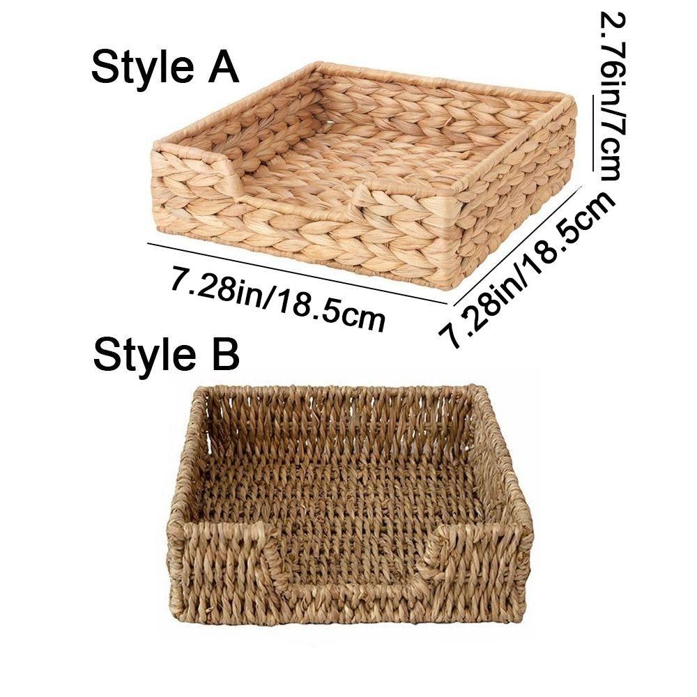 Natürlicher Wasserhyazinthen-Serviettenhalter Stroh Geflochten Geflochtener Serviettenhalter Badezimmer