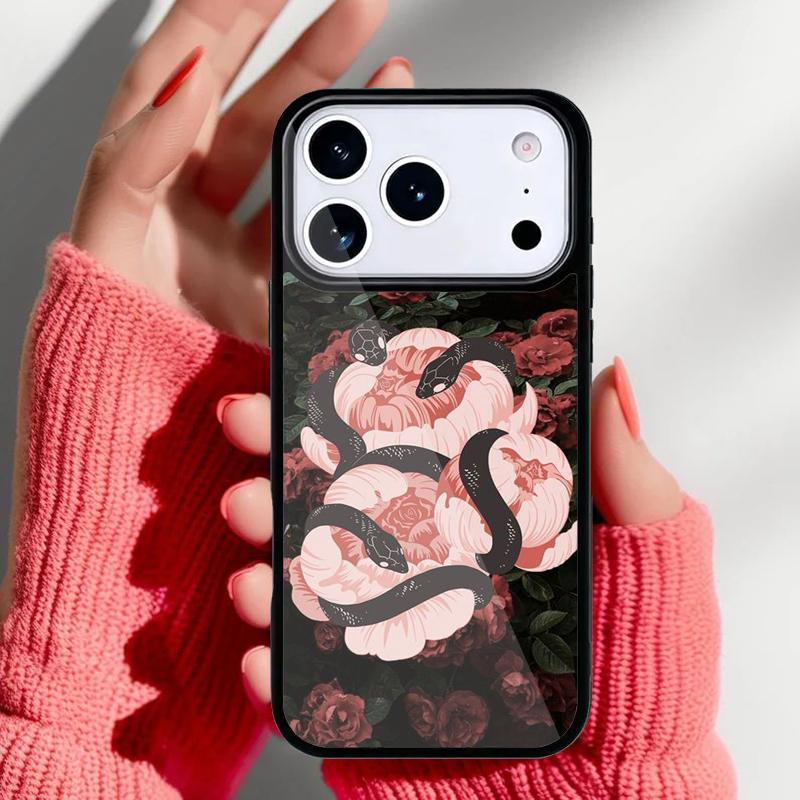 Flower snake Phone Case for iPhone 17 16 15 14 13 Pro Max Back Cover for 12 11 Pro Coque