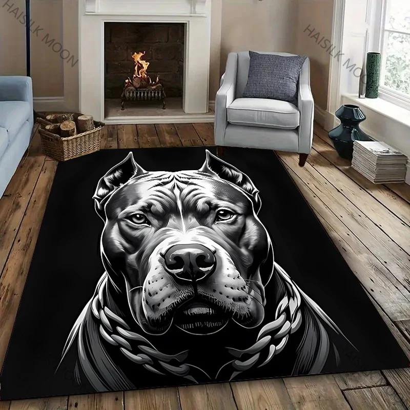 New To American Bully APBT Pitbull Dog Printed Carpet! Anti-slip Sound Insulation,Living Room Bedroom Entrance Door Mat Sofa Rug