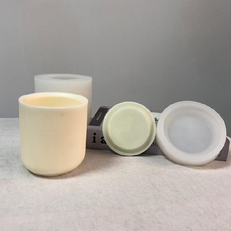 Cylinder Silicone Crafts Mould, 3D Geometric Candle Mold Candle Decorations Tool