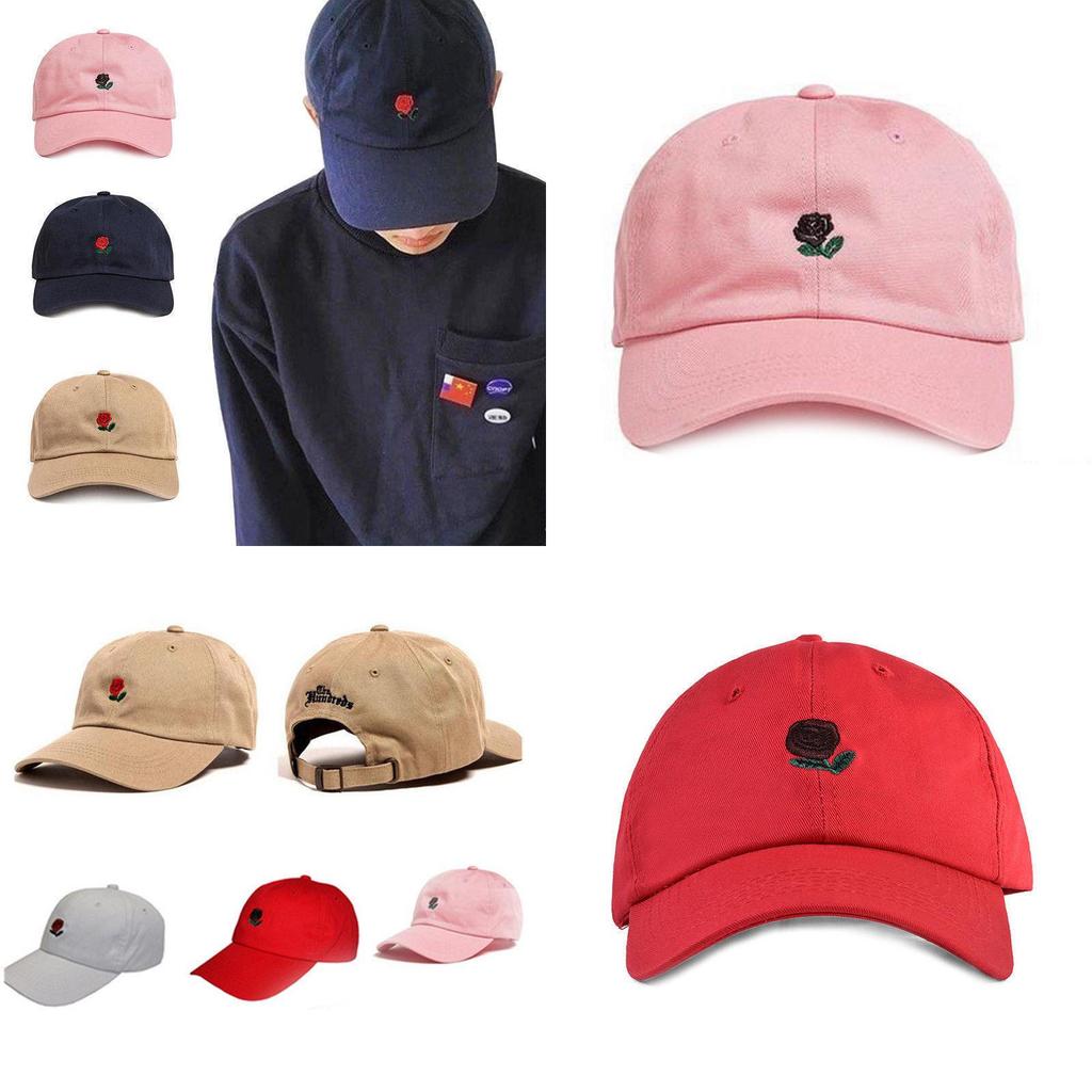 Cappellino da Baseball Snapback Premium Nuovo The Hundreds Dad Hat Ricamato con Fiore Rosa