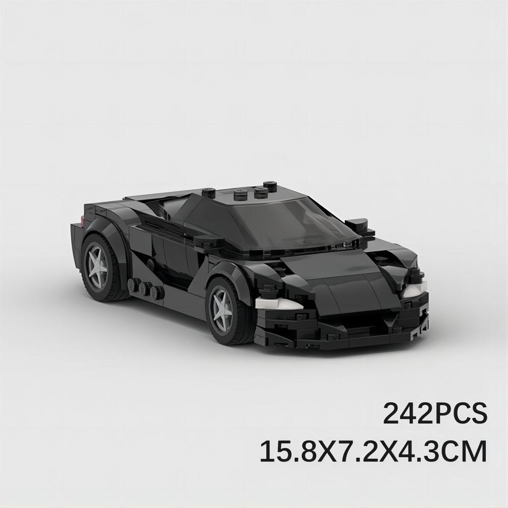 MOC Compatible Building Blocks 8 Grid Car Racing Speed Series McLaren 720S Educational Assembled Building Block Toy Model