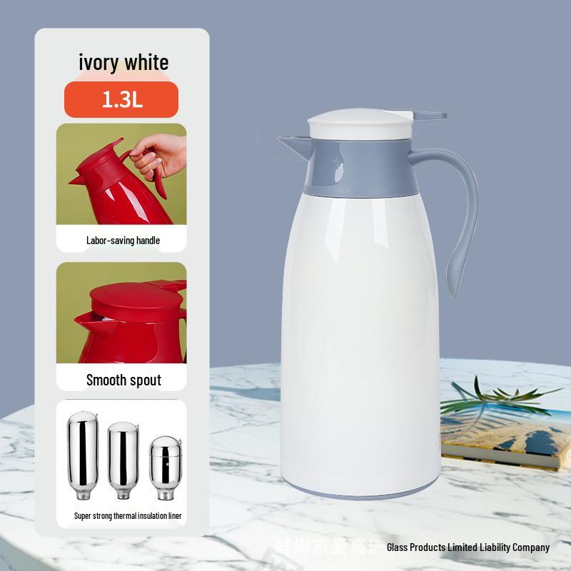 Large Capacity Cat Thermos with Glass Liner - Insulated Kettle for Home and Dorm Use
