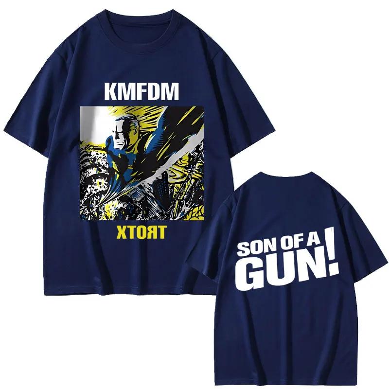 2026summer Rock Band KMFDM XTORT Doublesided Printed Tshirt Mens Fashion Pure Cotton Retro Gothic Street Casual Loose Tshirt