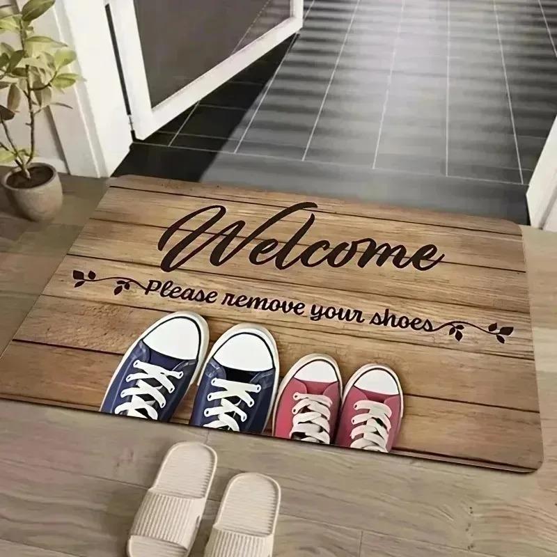 1PC Paw Prints Kitchen Rug Non-Slip Door Mats Pop Design Bathroom Rug Bath Mat Carpet for Home Sink Laundry Decor