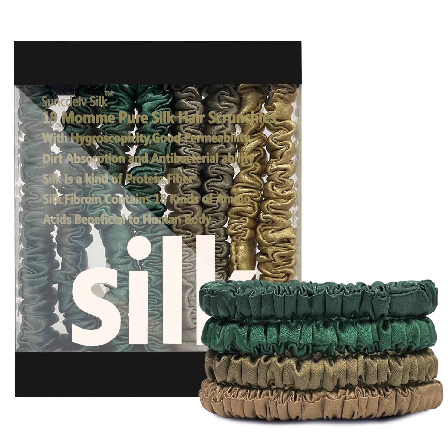 

4 шт., резинки для волос из чистого тутового шелка, 2 см, шелковые резинки для волос, резинки для волос, узкие резинки для волос, держатели для хвостиков, аксессуары для ухода за волосами